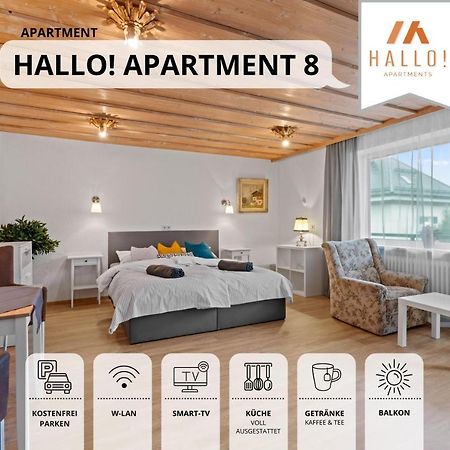 Sehr gemütliche Ferienwohnung in bester Lage mit großem Sonnenbalkon l Innenstadtnähe l 1 Minute zum Bahnhof l Küche l TV l Free-WLAN l Willkommen im Hallo!-Apartment 8 Bad Wörishofen Exterior foto